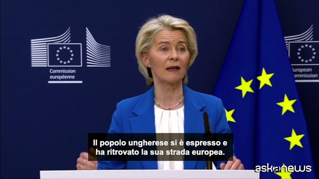 Ue, Von der Leyen: Oggi l'Europa è ungherese