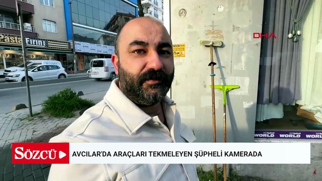 Avcılar'da araçları tekmeleyen şüpheli kamerada; serbest bırakıldı, yine saldırdı