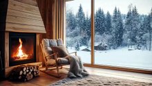 Musique Hiver Cozy Cheminée 🔥 Relaxation, Lecture, Sommeil _ Ambiance Calme