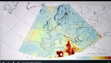 Desert dust over Europe, satellite monitoring, April 14, 2026 - polvere del Sahara sull'Italia