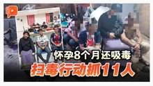 扫毒行动抓11人 8月孕妇与4男在脏乱住家齐落网