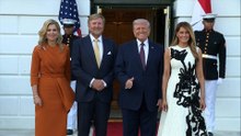 La "fiesta de pijamas" de Trump y Melania con los príncipes de Holanda