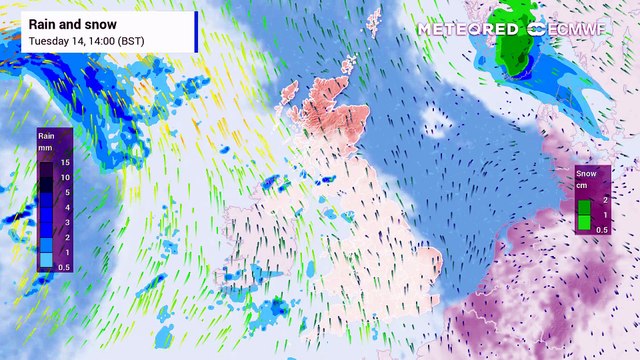 Rain for many on Wednesday before drier and brighter conditions later in the week