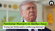 Donald Trump: Peinlicher Moment im Weißen Haus - Trump bei McDonald's-Lieferung blamiert