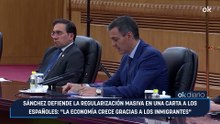 Sánchez defiende la regularización masiva en una carta a los españoles: "La economía crece gracias a los inmigrantes"