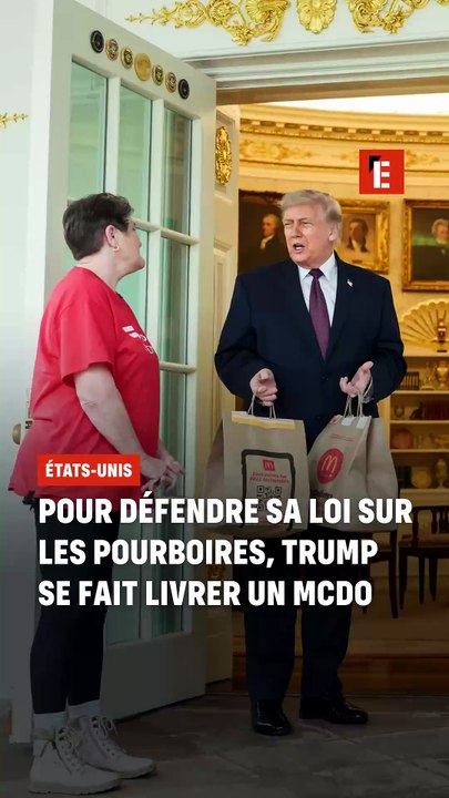 Pour défendre sa loi sur les pourboires, Trump se fait livrer un McDo