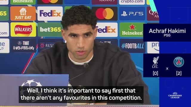 Hakimi plays down PSG favourites tag against Liverpool