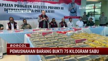 Polda Kalsel Musnahkan Barang Bukti 75 Kg Sabu dan 15 Ribu Butir Ekstasi | BORGOL
