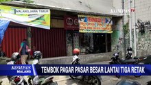 Tembok Pagar Pasar Besar Lantai Tiga Kembali Retak
