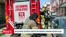 Avcılar'da yatakta unutulan sigara yangına neden oldu