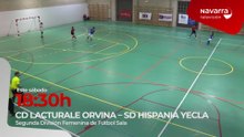 CD Lacturale Orvina-CD Hispania Yecla, este sábado a las 18:30 horas, en Navarra Televisión