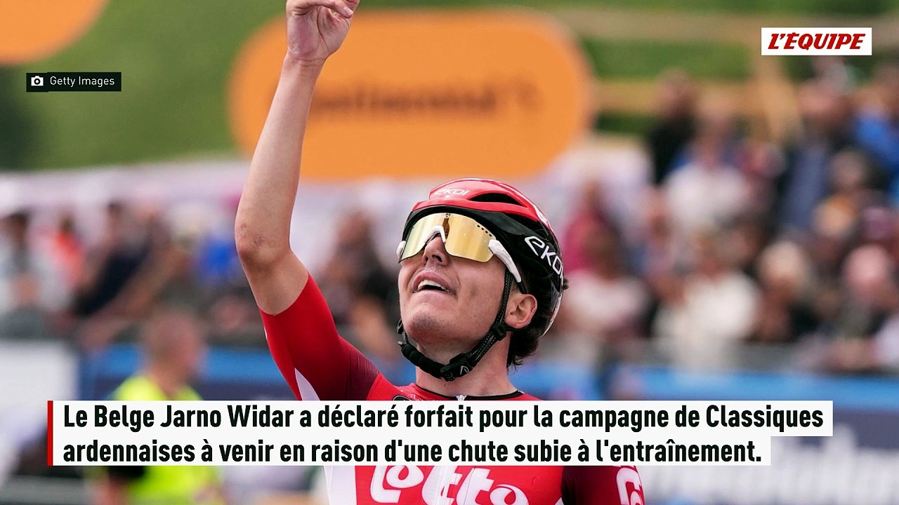 Principal concurrent de Seixas chez les jeunes, Widar déclare forfait pour la Flèche Wallonne et Liège-Bastogne-Liège - Cyclisme