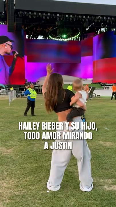Hailey Bieber y su hijo derriten a las redes en la prueba de sonido de Justin en Coachella