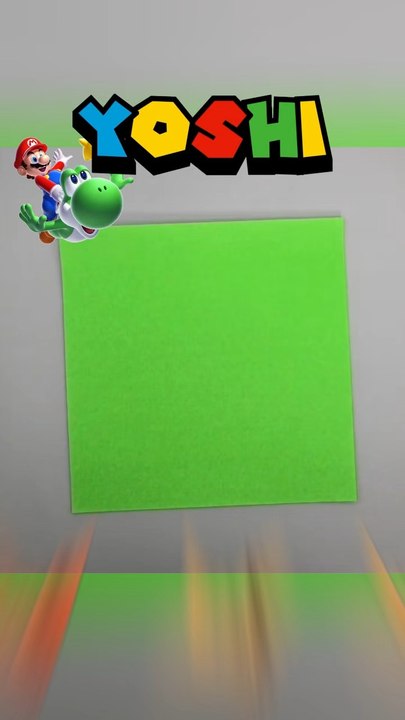 Easy origami Yoshi!! Perfect for beginners and Mario’s lovers!!!