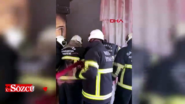 Gaziantep'te çatı katında yangın