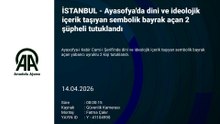 Ayasofya\'da bayraklı provokasyon