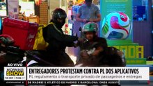 Motoristas e entregadores de aplicativo protestam contra nova PL