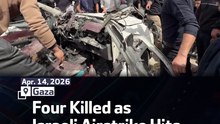 Four Killed As Israeli Airstrike Hits Police Car In Gaza