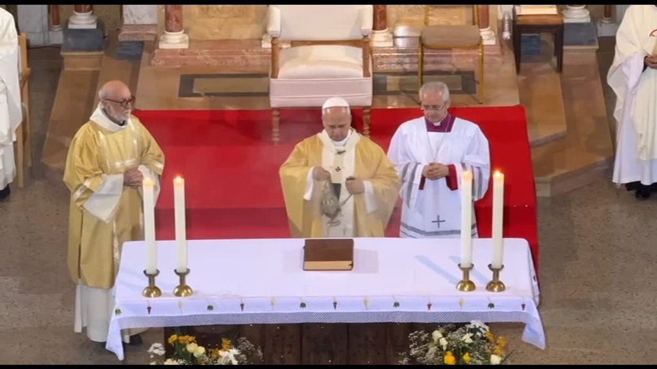 Papa ad Annaba (antica Ippona), messa nella Basilica di Sant'Agostino