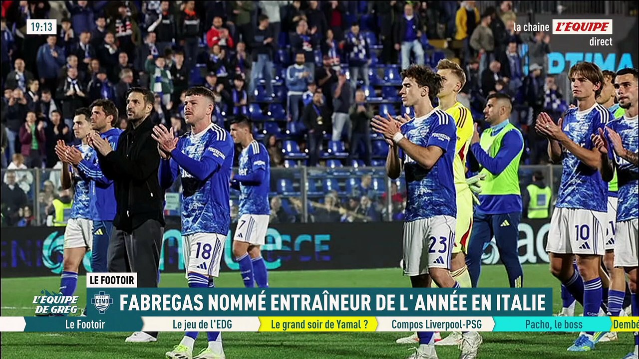 Après avoir reçu un trophée de meilleur entraîneur en Italie, Fabregas évoque son avenir : « J'espère rester à Côme » - Foot - Serie A