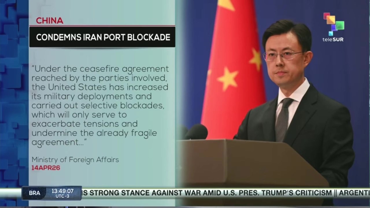 China | Condemns Iran port blockade