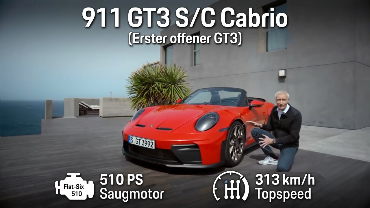 Porsche 911 GT3 S/C Cabrio: Andreas Preuninger zeigt den offenen GT3