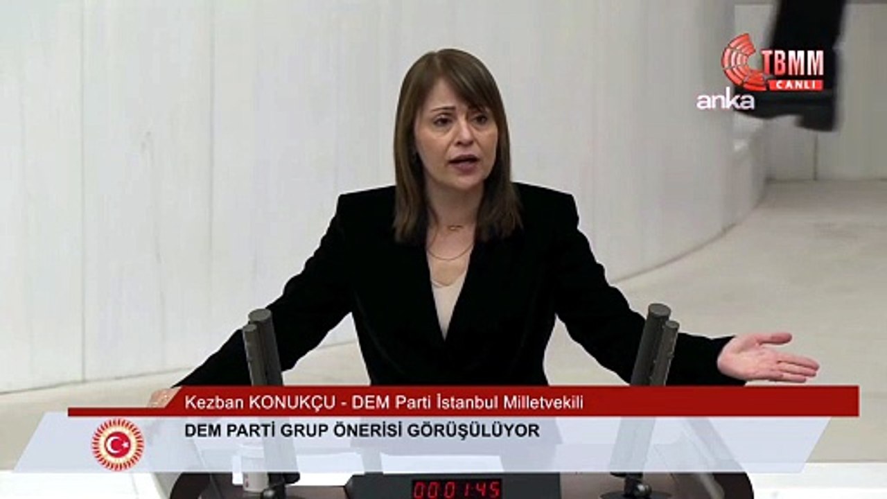 DEM Partili Konukcu AKP sıralarını gürültü için uyardı: AKP'liler 'Terbiyesiz' diye cevap verdi