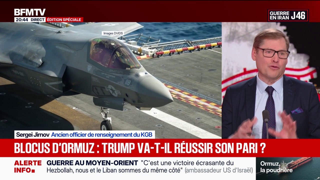 Blocus du détroit d'Ormuz: pour Sergueï Jirnov, ancien officier de renseignement du KGB, les Américains pourraient aller jusqu'à arraisonner "un bateau chinois civil"