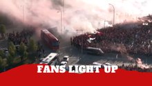 Atlético Madrid’s fiery bus arrival ahead of Barcelona clash goes viral