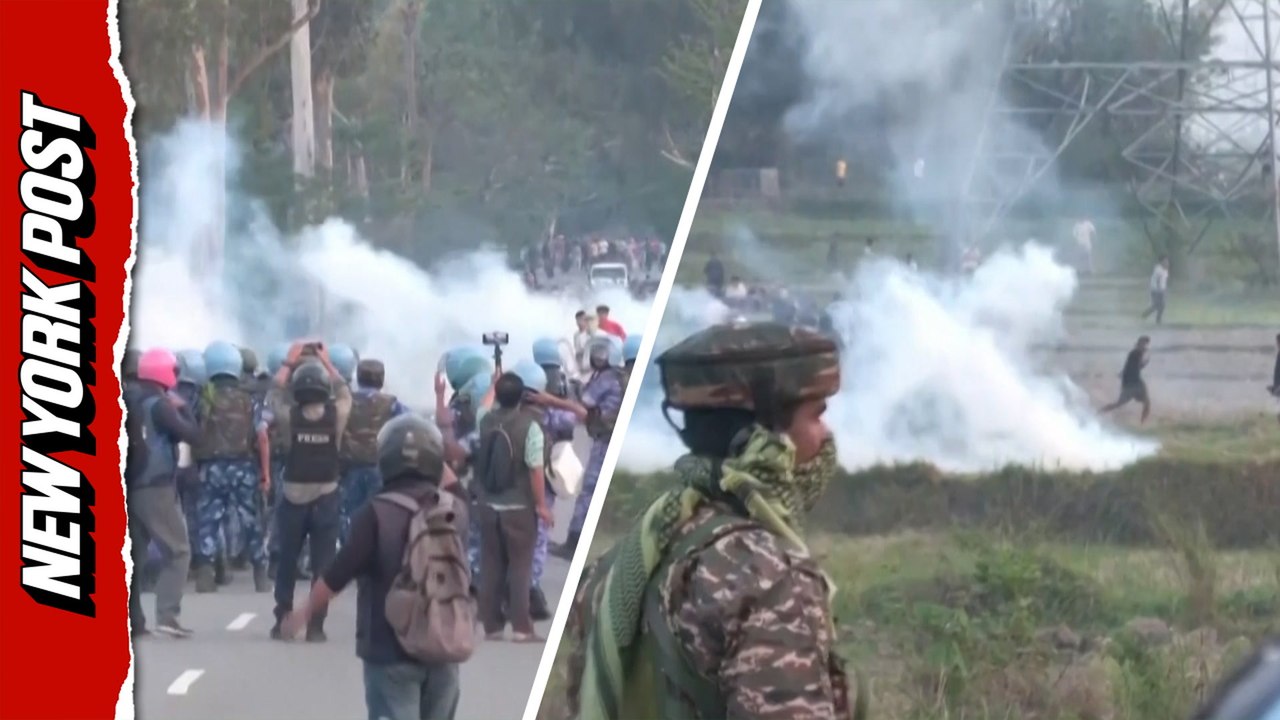 Protests turn violent in India as police fire tear gas at crowd