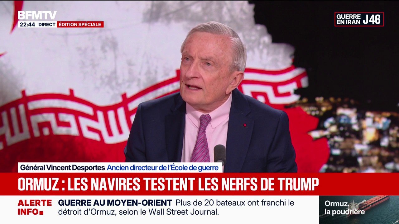 Blocus du détroit d'Ormuz: "On est sur une poudrière", explique Vincent Desportes, ancien directeur de l'École de guerre