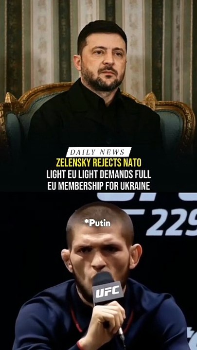 Zelensky Demands Full EU Membership! 🇪🇺 #Ukraine #Zelensky #Khabib
