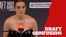 Reporter confuses Angela Dugalić with trade news in awkward draft moment