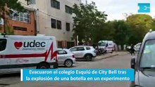 Evacuaron el colegio Esquiú de City Bell tras la explosión de una botella en un experimento