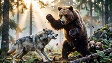 Bear Mother Saves Cubs