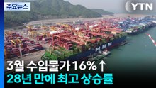 유가·환율 뛰자 3월 수입물가 16%↑...28년 만에 최고 상승률 / YTN