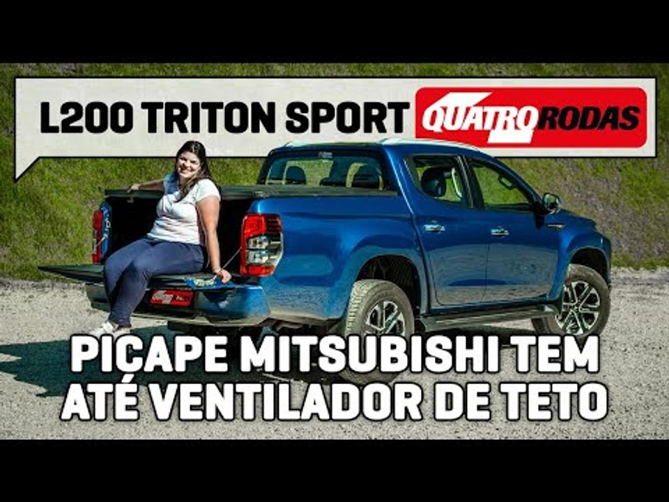 Mitsubishi L200 Triton Sport tem ventilador no teto, encara lama, mas peca no consumo