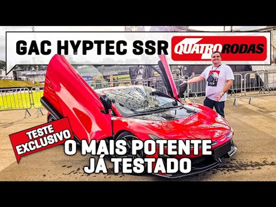 GAC Hyptec SSR é o carro MAIS POTENTE já testado por QUATRO RODAS e tem 3 motores e 1.224 cv