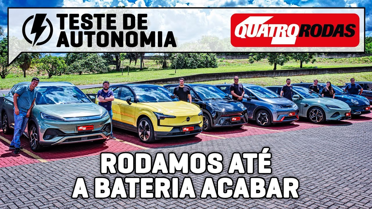 Teste de AUTONOMIA: Rodamos até a BATERIA ACABAR com os elétricos mais vendidos