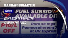 Gov't starts P10/liter subsidy for PUVs