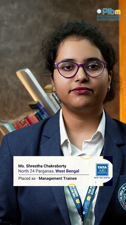 PIBM to Tata AIG Insurance_MBA & PGDM Placements_Shrestha Chakraborty_Batch_2024_26