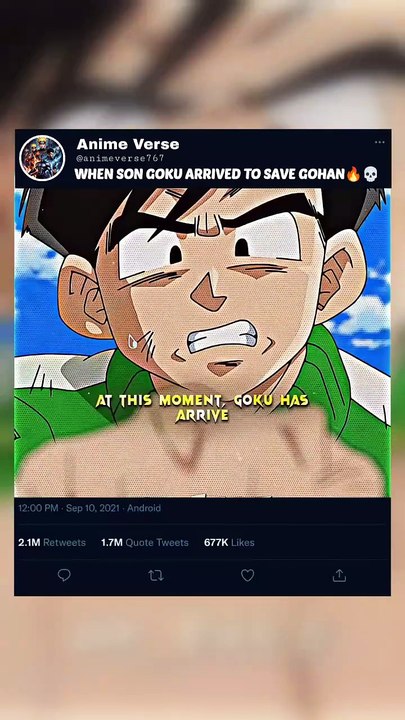 WHEN SON GOKU ARRIVED TO SAVE GOHAN🔥💀
