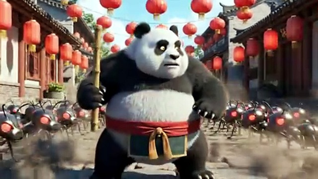 Panda vs Ants China village Fight