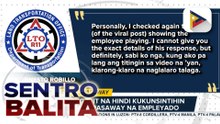 Empleyado ng LTO-XI na nahuli sa aktong naglalaro ng video games kahit oras ng trabaho, pinatawan ng preventive suspension | ulat ni Jaira Mondez
