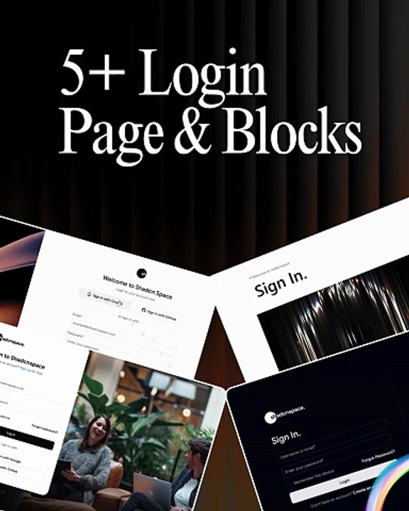 ShadCN Login Blocks Collection