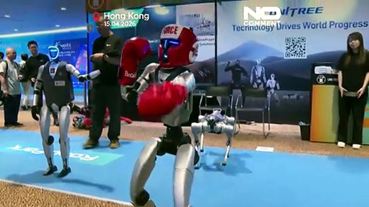 Humanoide Roboter boxen und musizieren auf Hongkonger KI- und Robotikmesse