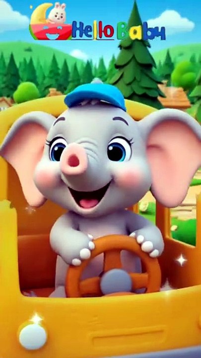 The animals on the bus (Elephant 🐘 and Panda 🐼)