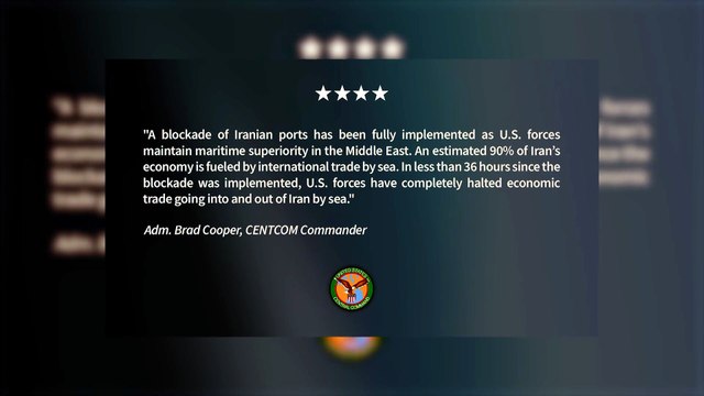 EEUU asegura haber bloqueado puertos iraníes y paralizado por completo su comercio marítimo