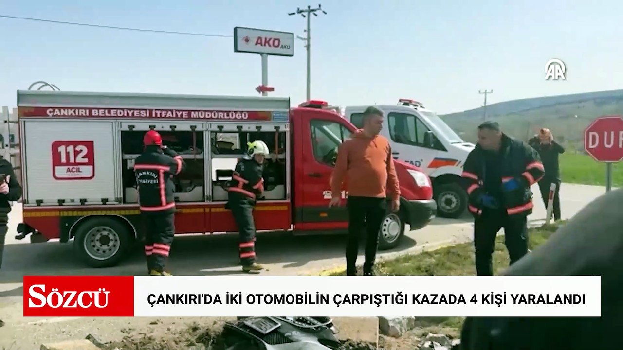 Çankırı'da iki otomobilin çarpıştığı kazada 4 kişi yaralandı