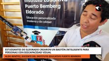 Estudiantes de Eldorado crearon un bastón inteligente para personas con discapacidad visual